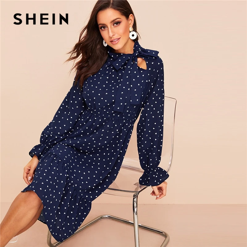 shein allover print dress