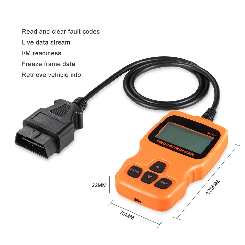 ODB2 Авто сканер читать и четкий неисправности свет Code Reader ELM327 OM123 OBD2 автомобильной Автомобильный сканер для диагностики отличного качества инструмент