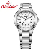 Gladster модные керамические со стальным ремешком женские наручные часы сапфировое Кристальное платье женские кварцевые часы