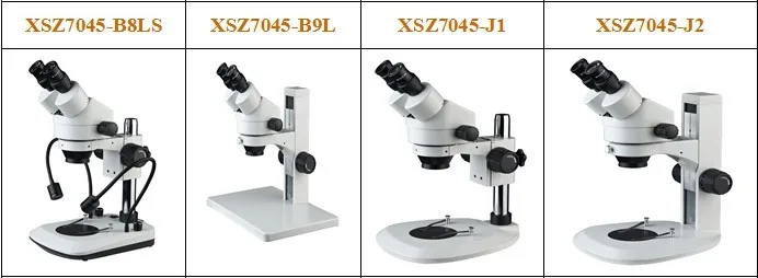 XSZ7045-B1 бинокулярный ZOOMStereo микроскоп 10X окуляр 7X-45X для ремонта мобильного телефона светодиодный PCB осмотр