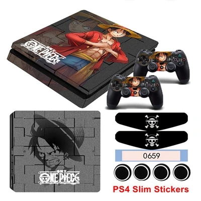 Популярная цельная виниловая игровая наклейка для Playstation 4 Slim PS4 тонкая консоль защита для PS4 контроллеров игровые наклейки - Цвет: YSP4S-0283