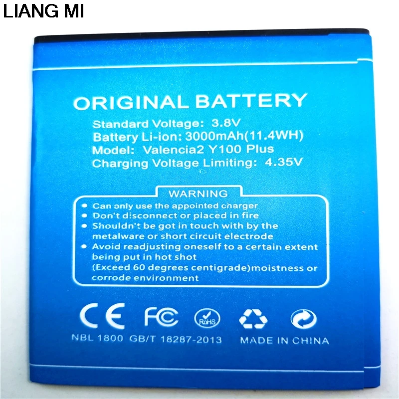 For DOOGEE Y100 Plus Battery Doogee Valencia 2 Batterie Bateria Accumulator 3000mAh with phone stander for gift | Мобильные телефоны