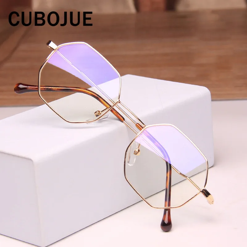 Cubojue Small Hexagon Glasses Frame Women men vintage spectacles