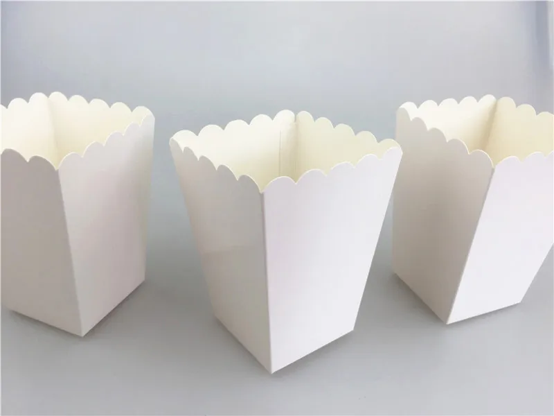 Daaf01 Pure White Paper Popcorn Box
