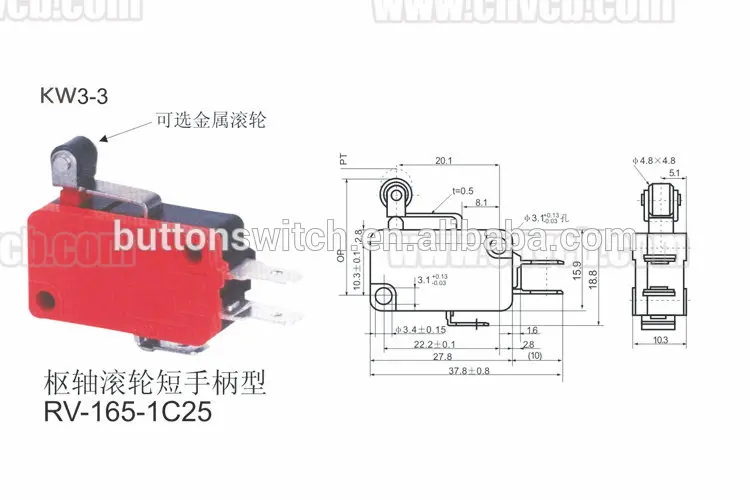yt kw3 3 spdt spst micro switch for juicer stirrer blender coffee kw3