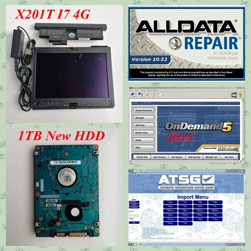 2019 прибытие alldata и mit chell на demend ATSG в 1 ТБ HDD авто ремонт программного обеспечения