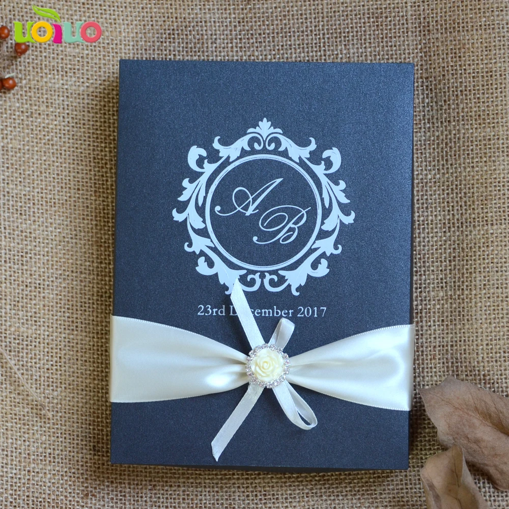  hot sell personalize lace wedding invitation card box hot sell wedding gift popular invitation card - 32914433480