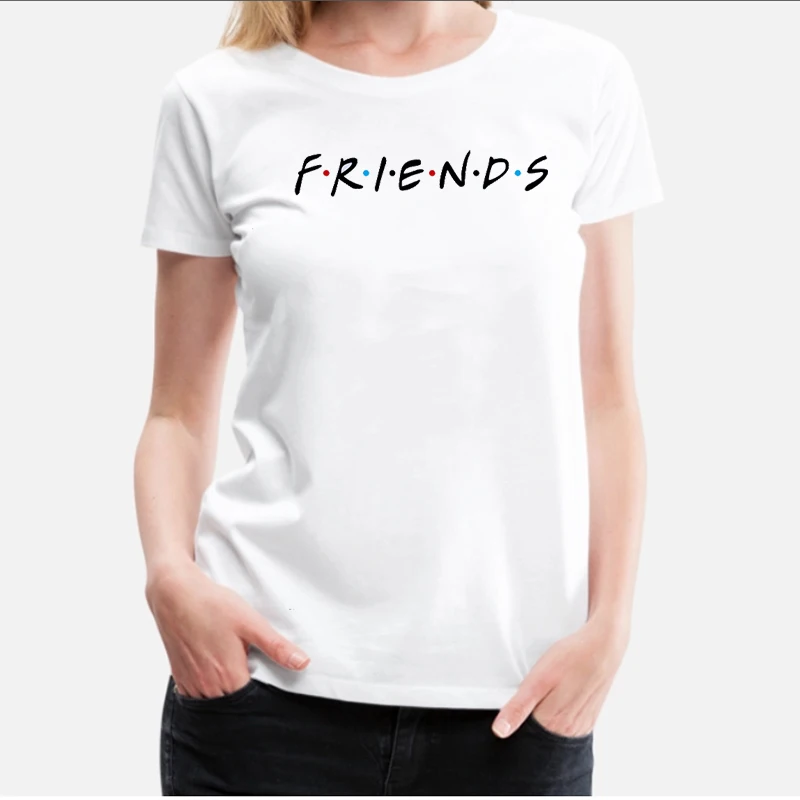 

GLENN BERGER FRIENDS Letter T-shirt Women Female O-Neck Short Sleeve tshirt Trendy Casual Funny Top Tshirt For Lady girl