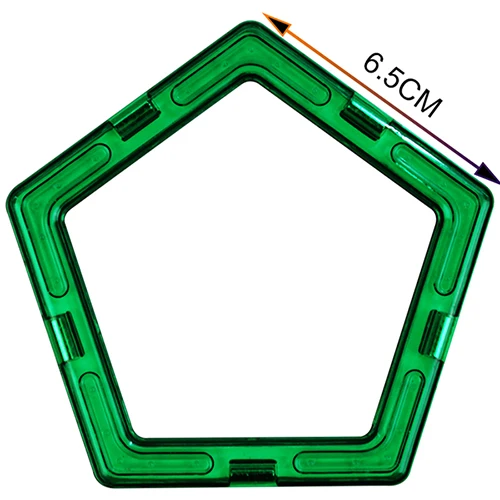 1 шт. большой размер магнитного здания конструктор Сделай Сам один кирпичи части аксессуар конструкционная Магнитная модель Развивающие игрушки для детей - Цвет: Pentagon