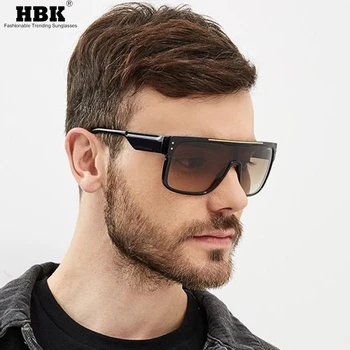 

Oversized Square Sunglasses Women Large Size Sun Glasses Men Vintage Big Flat Top Windproof Hood Eyeglasses Retro Shades