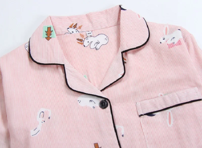 women pink double yarm cotton sleepwear (7)
