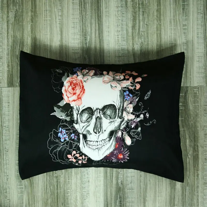 flower skull biker