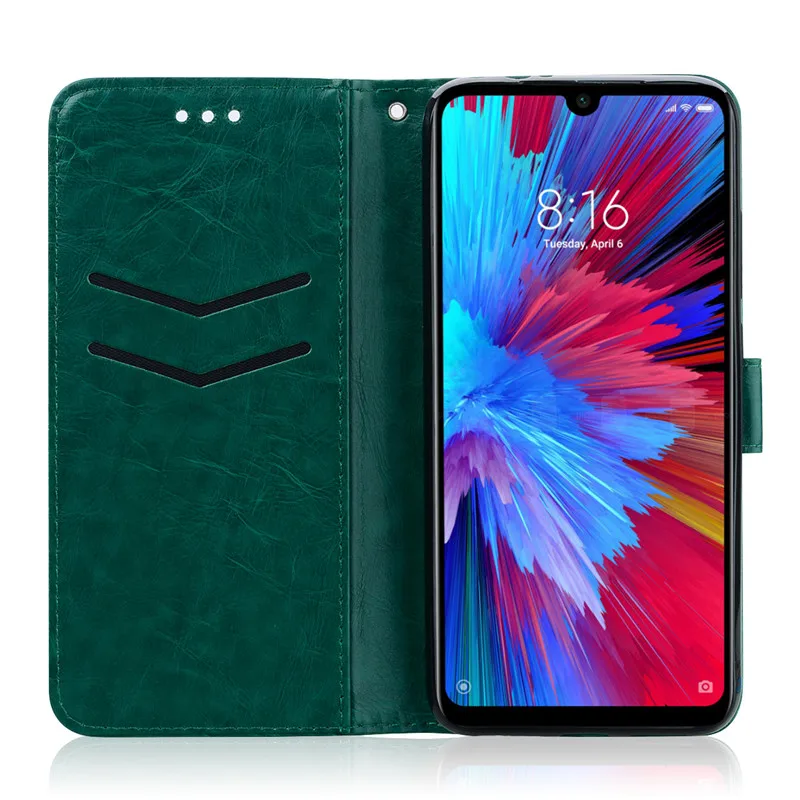 Чехол-книжка для Xiaomi Redmi Note 7, цветной кожаный чехол-книжка для Xiaomi Redmi Note 7, чехол-книжка с подставкой, чехол для телефона для Redmi Note 7