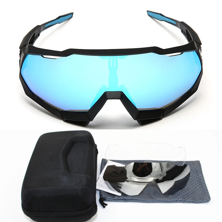 Брендовые спортивные велосипедные солнцезащитные очки Gafas ciclismo велосипедные очки MTB очки 3 линзы питер UV400 скорость - Цвет: 2