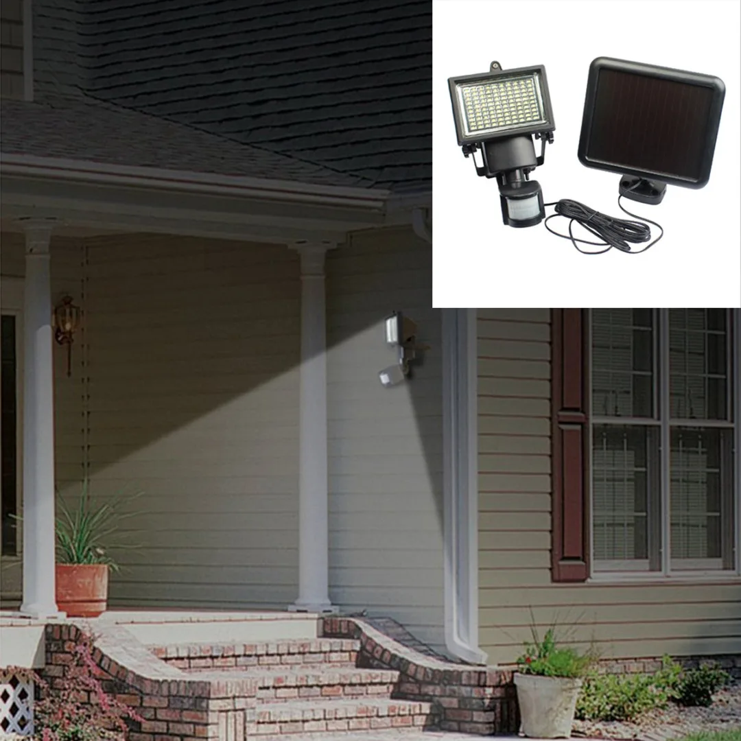 Newest 100 LED Solar Panel Sensor Flood Light Security Motion Spot Lamp Outdoor Garden