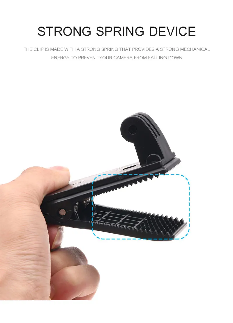 360 Degree Rotation Clip Backpack Hat Clip Clamp Mount for Gopro Hero 6 5 4 3+ 3 2 1 SJCAM SJ4000 Xiaomi Yi (3)