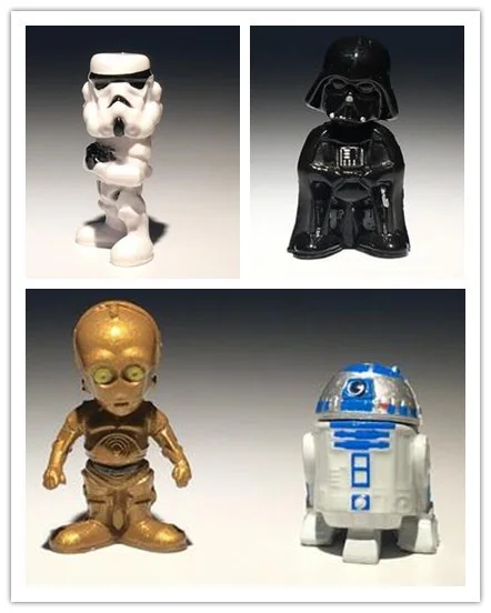4 STAR WARS DARTH MAUL CLONE TROOPER C-3PO ACTION FIGURES TOY CAKE TOPPER DECOR