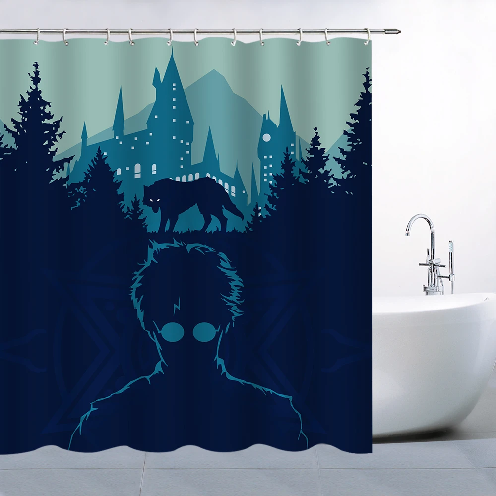 Seri Harry Potter Pola Theme Pancuran Tirai Anti Air Mildew Tahan Poliester 70x70 Inci Shower Tirai Aliexpress