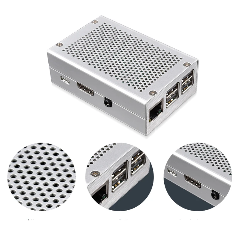 Алюминиевый Чехол для Raspberry Pi 3 серебристый чехол металлический корпус RPI Модель B