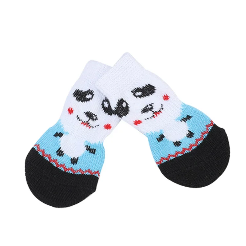 4 шт. носки для щенков Нескользящие вязаные дышащие эластичные теплые зимние носки для дома FP8 NO22
