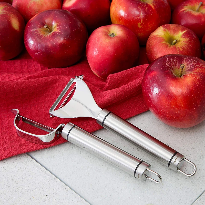 Vegetable peeler set with 18/8 stainless steel swivel blade for potato, carrot, apple, citrus, kitchen tools