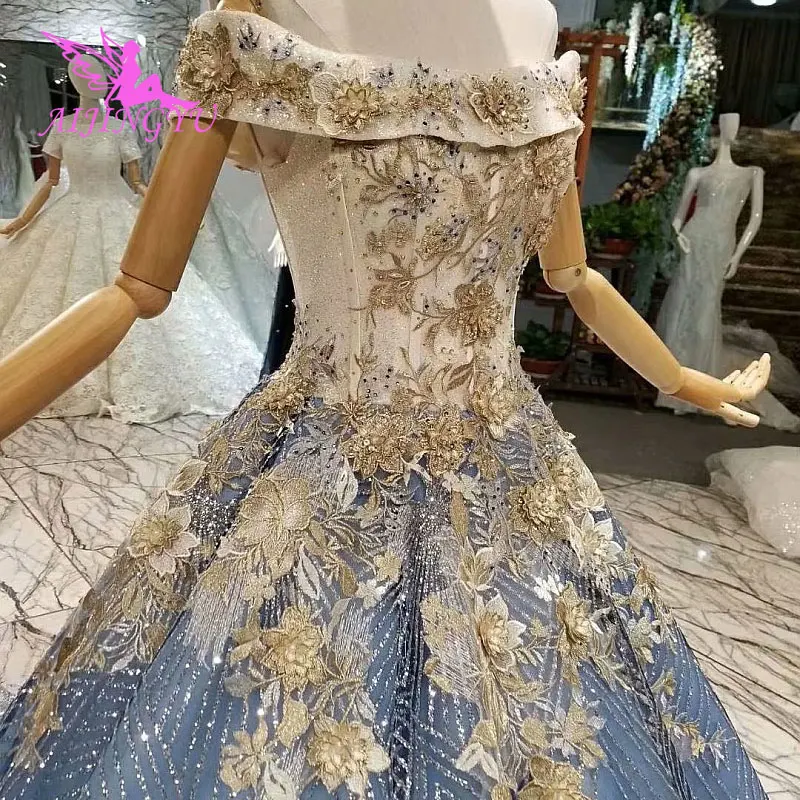 AIJINGYU свадебное платье es новое винтажное платье для свадьбы Исламский длинный хвост индийская сексуальная невеста Доступное Свадебное