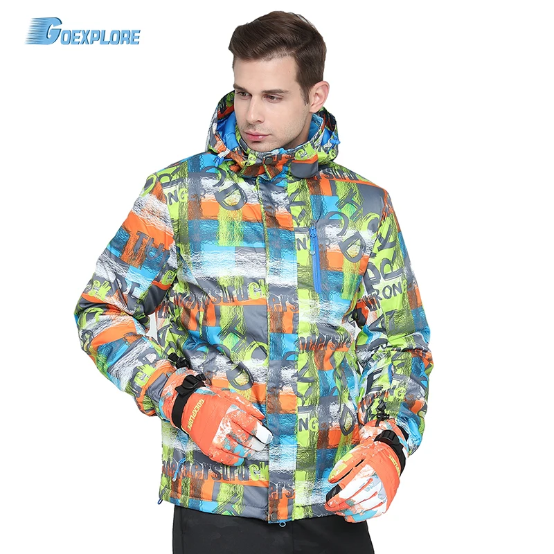 

Goexplore Ski Jacket Male -30 degree 2019 Waterproof Windproof Hiking Outdoor Winter Clothes Outerwear Snowboard Snow Jacket Men