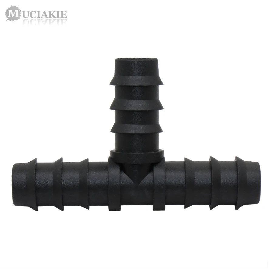 

MUCIAKIE 5PCS Garden Watering Hose 16mm Tee Barb Connector 3 Rings 3-Way Barbed Splitter 1/2'' Irrigation Water Pipe Connector