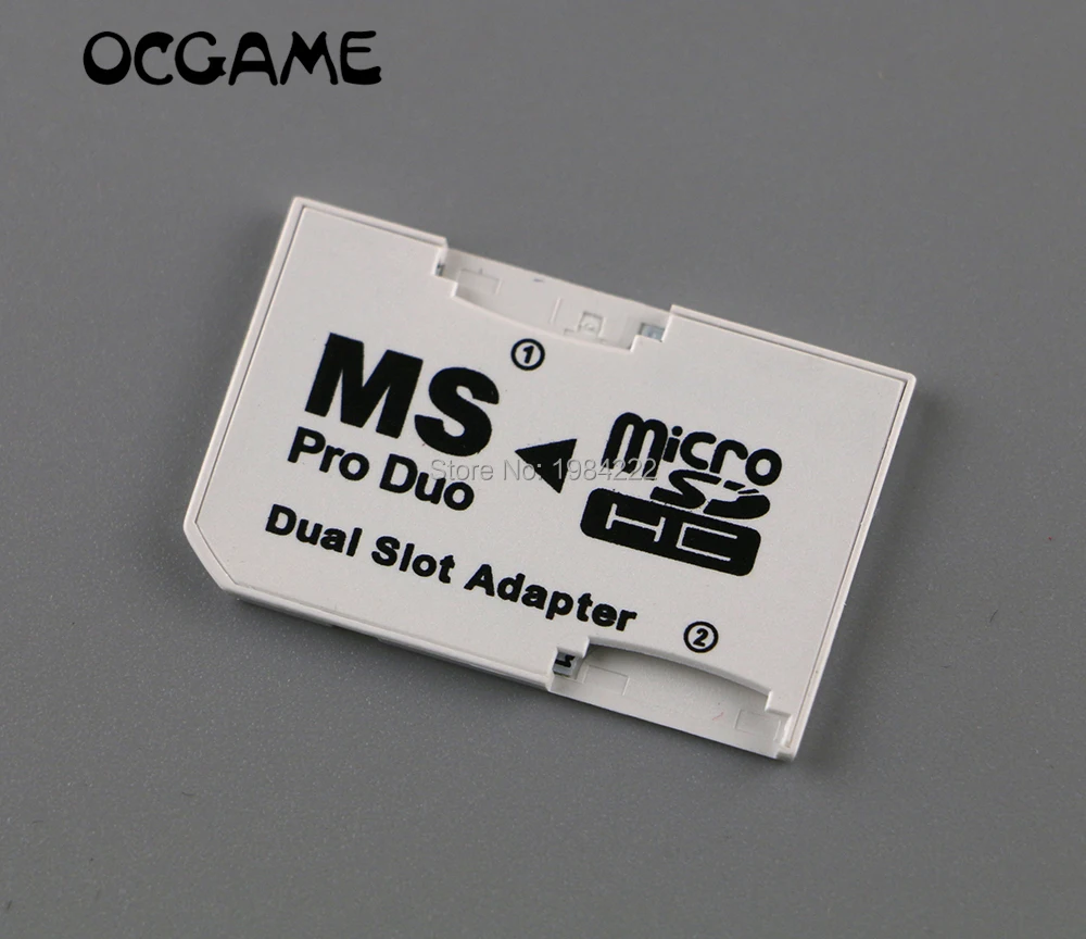 OCGAME 6 шт./лот Micro SD HC для карты памяти MS Pro Duo двойной 2 слота адаптер Sony PSP 1000 2000 3000