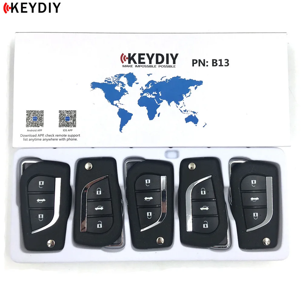 Keydiyl KD B13 ключи для KD900/KD MINI/URG200 ключевой программист серии B удаленного Управление, 5 шт./лот