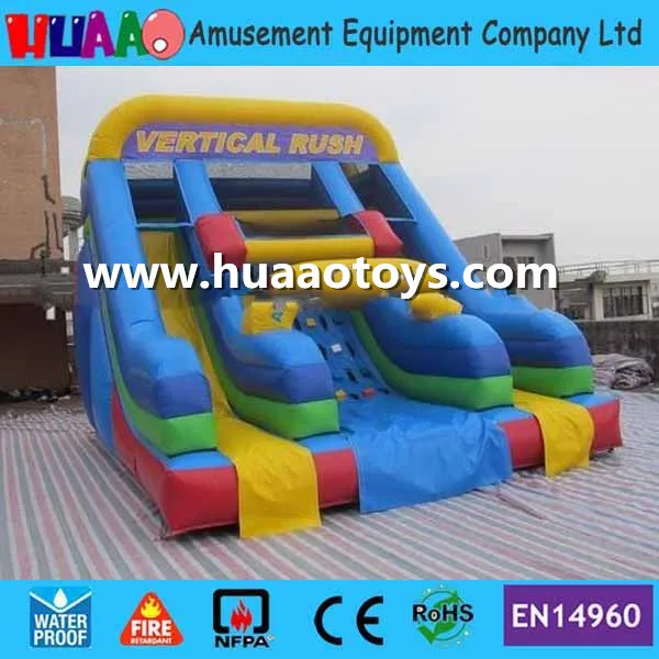 

Commercial vertical rush bouncy inflatable Slide with CE Blower and PVC Bag and free shipping to door