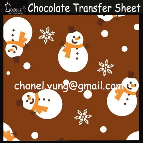 

10PCS 32x21cm Christmas Chocolate Transfer Sheet,DIY Chocolate Mold,Chocolate Printed Sheet,Chocolate/Cookie/Cake Decoration