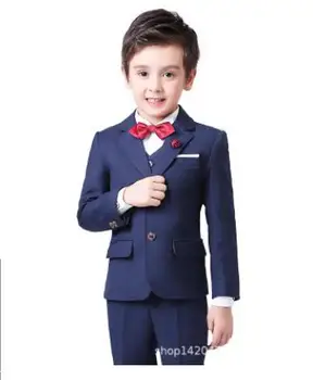 

Formal Boys Blazer Suits for Weddings Children 4 pcs/set Jacket+shirt+Pants+Tie Costume for Marriage Kids Formal Blazer Clothes