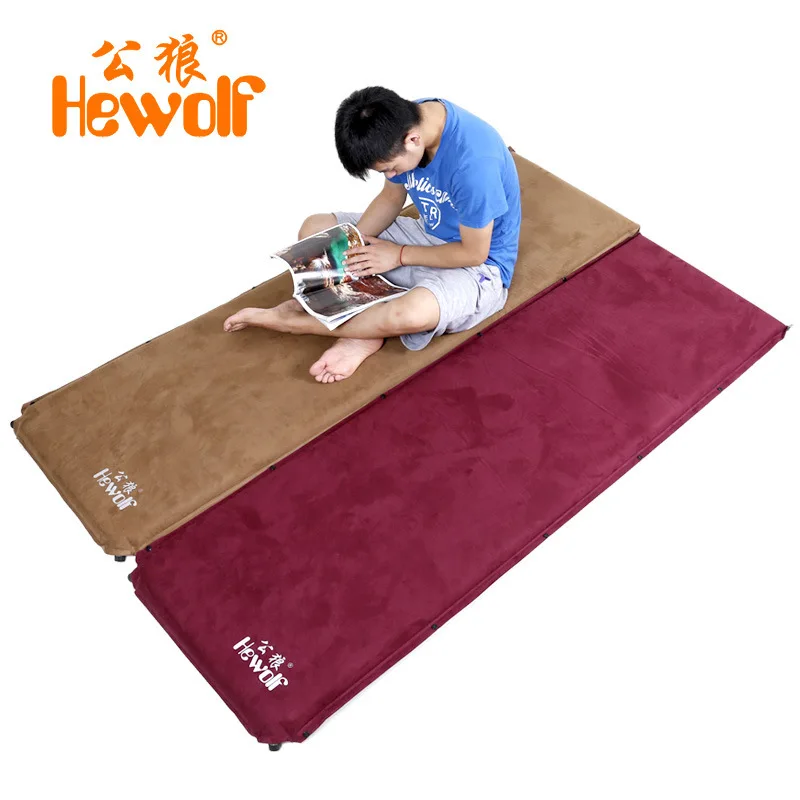 

6.5cm thick male wolf suede automatic inflatable cushion moisture-proof mattress outdoor camping tent mat nap mats