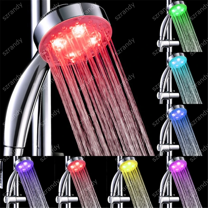 

7 colors gradually fading shower light led with package 8008-A25
