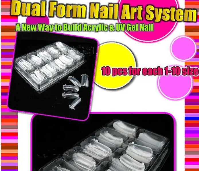 Двойная форма ногтевой системы для дизайна ногтей|forms for nails|nail system formnail forms |