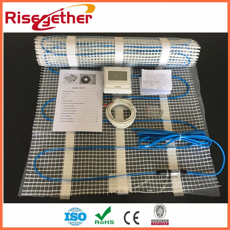 220V Self adhesive Double Conductor Floor Heating Mats 150w/m2 Electric