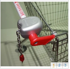 Супермаркет корзина для покупок монетница абсолютно новый rh|lock|shopping cart lock |