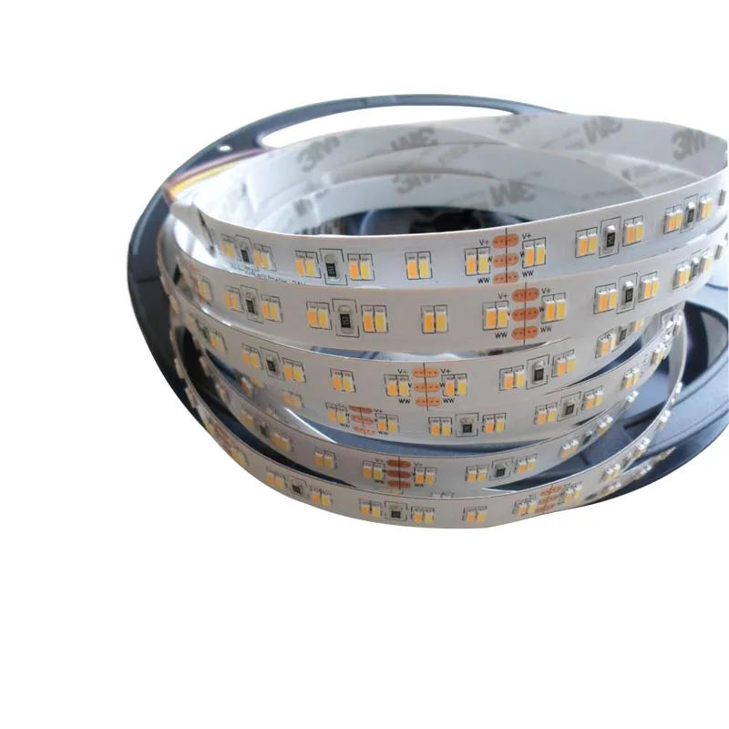 50mX High quality 3014SMD LED strip light DC24V input 224LED/m CW+WW