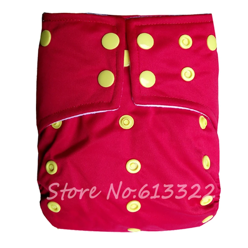 Double Gusset AIO Cloth Baby Diapers Waterproof Colorful Snaps Pocket