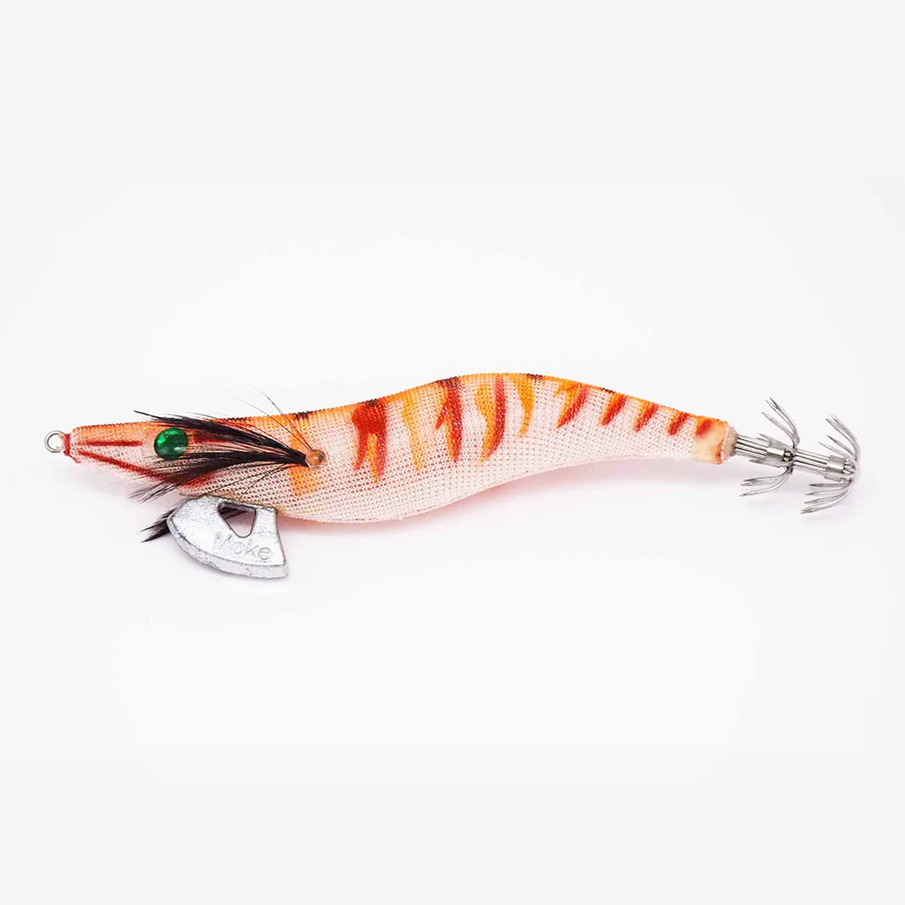 Segnuelos de Pesca baratos SW plomo Sinker calamar gancho Jigs pulpo Cuttlefish camarones cebos 3D ojos segnuelos luminosos - Цвет: Зеленый