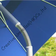 2 м диаметр пляжный зонтик для рыбалки, антикоррозийный, алюминиевый Мути-функциональный пляжный зонтик, стекловолокно Длинные ребра, двойной слой, ветрозащитный