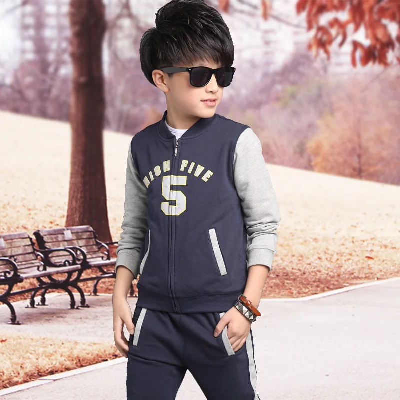 Sporty Children Outerwear Clothing Sets Cotton Baby Boys Track Suit ...