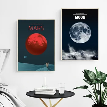 

Solar System poster Canvas Art Print Wall Pictures for Living Room No Frame