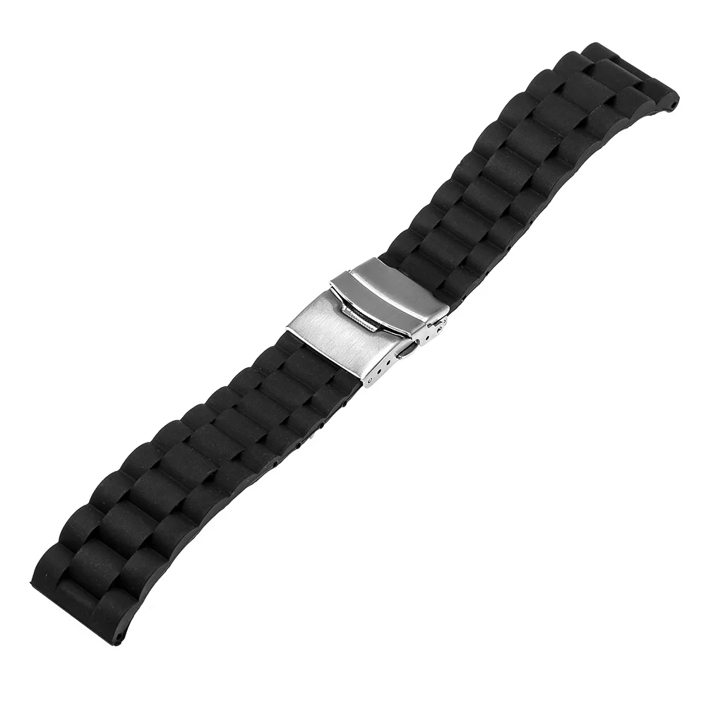 Силиконовый резиновый ремешок для часов Garmin Fenix 5S/5/Epix/Vivoactive HR Watch Band стальной безопасный ремешок с пряжкой на запястье