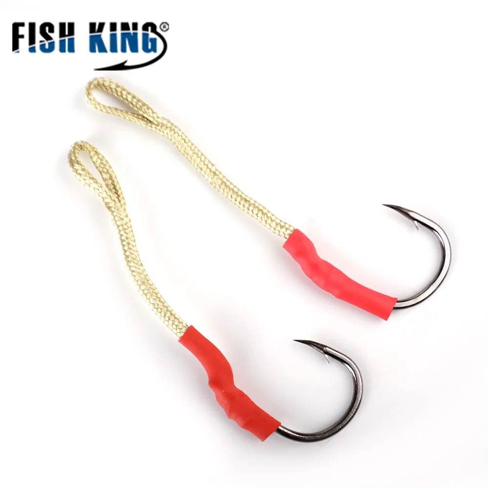FISH KING silver High Carbon Double Fishing Hooks Small Fly Tying