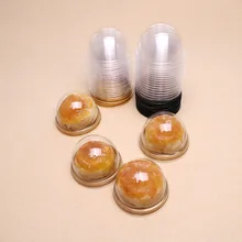 100 шт. круглая крышка ПЭТ пластиковая коробка mooncake кекс выпечки еды коробки/печенье/mooncake упаковочная коробка