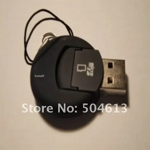 Оптовая челнока 10 шт./лот Mini USB 2.0 TF T-Flash памяти Micro SD Card Reader Черный Цвет