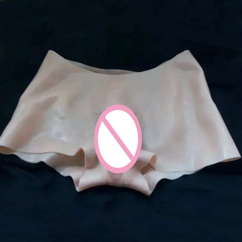 Silicone Vagina Panties Shemale Drag Queen Transgender Vagina for Crossdresser Panties Artificial Fake Vagina Underwear Size XL crossdresser transsexual drag queen silicone vagina forms for men crossdress shemale jelly belly fake cc underwear