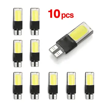 

10pcs T10 W5W LED 194 168 W5W COB Interior Bulb Light Parking Backup Brake Lamps Canbus No Error Cars xenon Auto Led W5w T10 Led